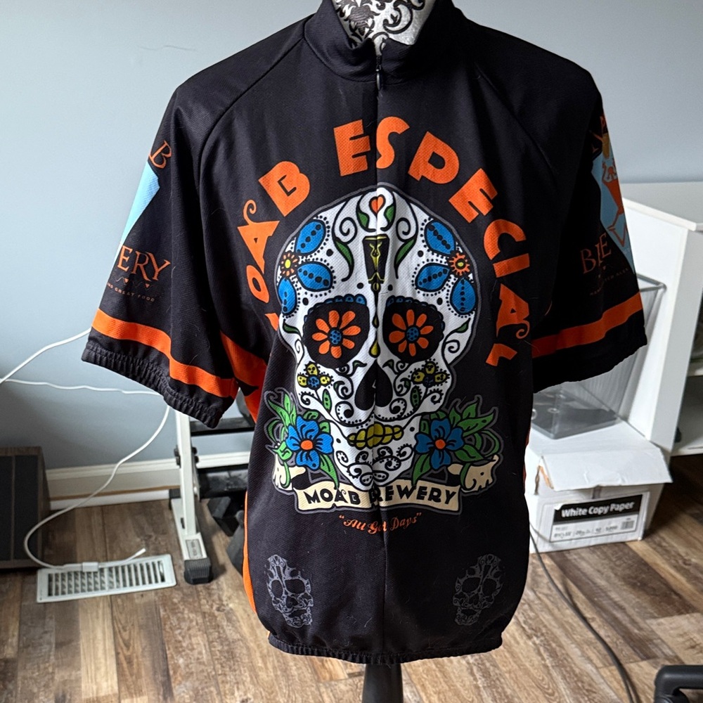 Bike shirt with candy skull size XL